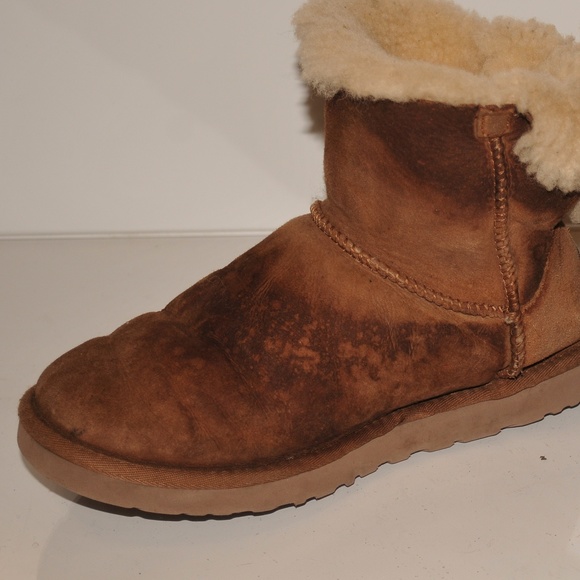 UGG Womens Bailey Bow Boot Size 8 Chestnut - Picture 3 of 7